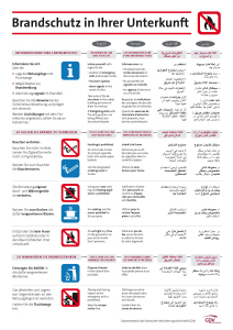 Information Brandschutz Fluechtlingsheim Sicherheit mehrsprachig